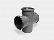 PP крестовина одноплоскостная канализационная D110х110х110/90° СТАНДАРТ КОНТУР