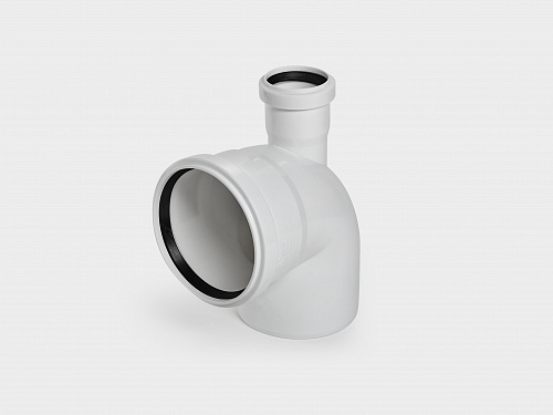 PP Отвод кан. D110х90 с прямым выходом D50 УЮТ КОНТУР
