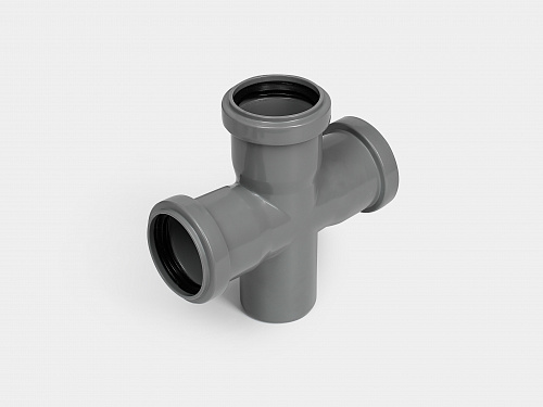 PP крестовина одноплоскостная канализационная D50х50х50/90° СТАНДАРТ