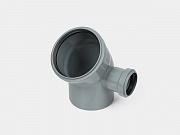PP отвод канализационный D110х45° с правым выходом D50 СТАНДАРТ