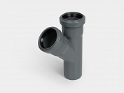 PP тройник канализационный D50х50/45° СТАНДАРТ КОНТУР