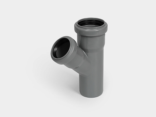 PP тройник канализационный D50Х40/45° СТАНДАРТ