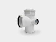 PP крестовина двухплоскостная канализационная малошумная D110х110х50/90° правая УЮТ КОНТУР