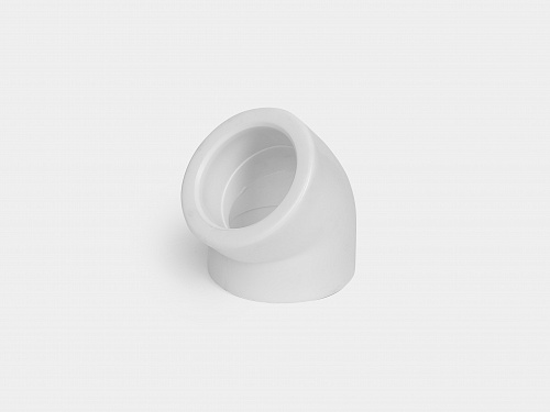 PP-R угольник D75/45°