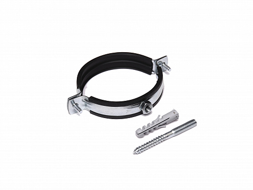 Хомут металлический 3" (86-91) со шпилькой и дюбелем