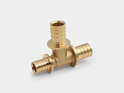 Тройник аксиальный латунный переходной D25 (3,5) - 25 (3,5) - 20 (2,8) Kontur