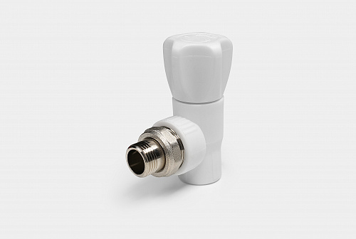 PP-R вентиль радиаторный угловой НР D20-1/2" КОНТУР