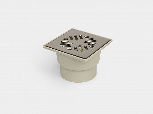 PP трап вертикальный канализационный D110 с гидрозатвором и решеткой из нержавеющей стали СТАНДАРТ