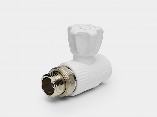 PP-R вентиль радиаторный прямой НР D25-3/4" КОНТУР