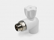 PP-R кран радиаторный угловой НР D25-3/4" КОНТУР