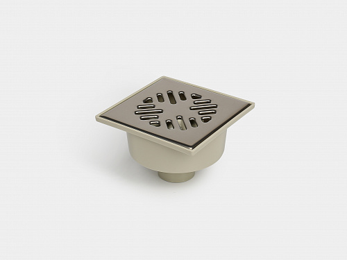 PP трап вертикальный канализационный D50 с гидрозатвором и решеткой из нержавеющей стали СТАНДАРТ