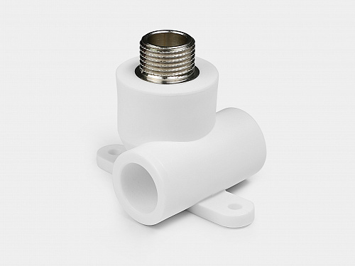 PP-R тройник комбинированный с креплением НР D20-1/2" КОНТУР